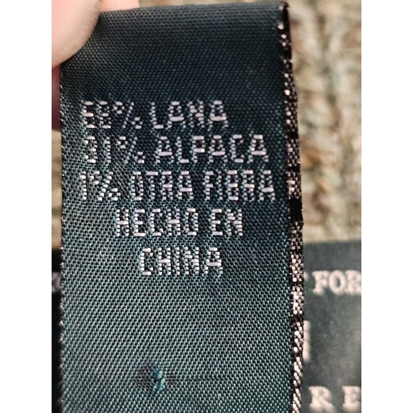 RALPH LAUREN Vintage Handknit Wool Quarter Zip Nordic Snowflake Winter Sweater S - Picture 6 of 7